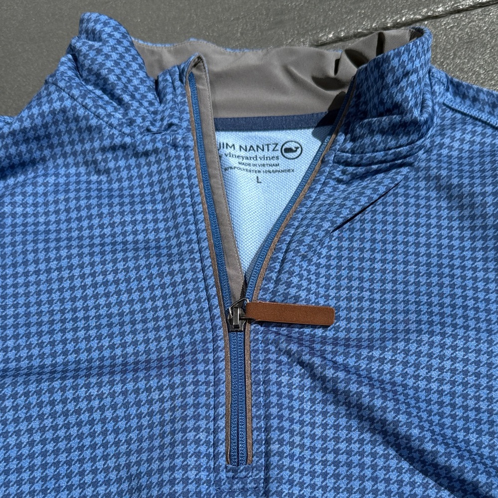 Vineyard Vines Blue Houndstooth Zip-Up